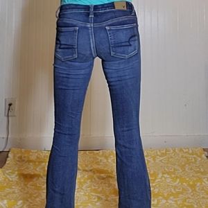 AMERICAN EAGLE BOHO ARTIST JEANS FLARE SUPER STRETCH 0